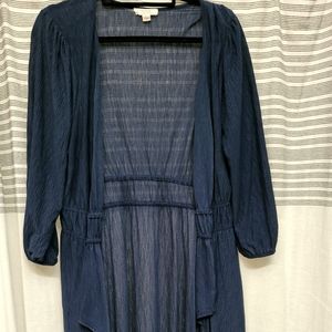 High low tie front cardigan swimsuit cover